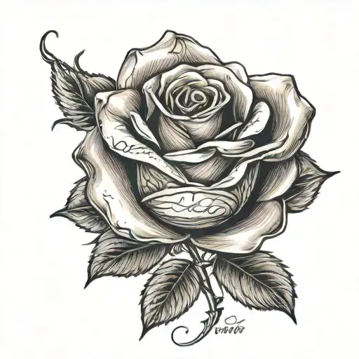 Nijjar Written In Cursive Through A Rose