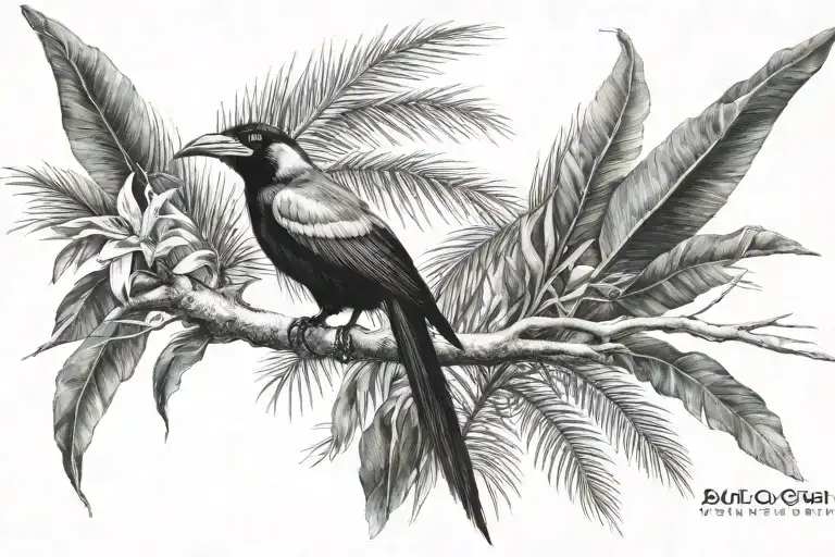 Bird Of Paradise On A Branch