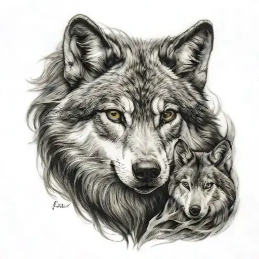 Female With Wolf