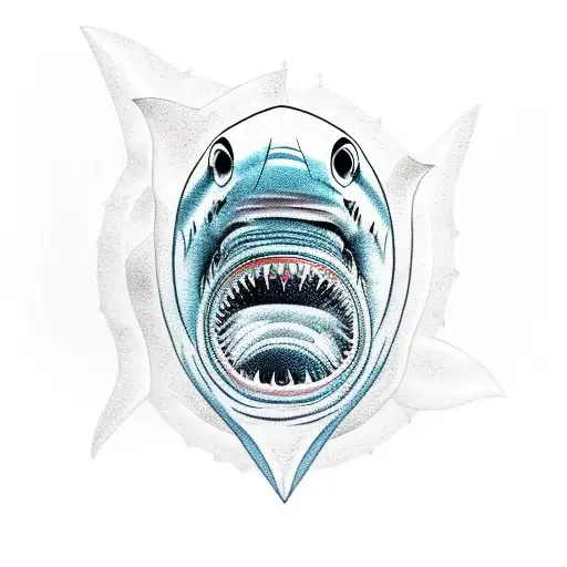 Shark In The Blue Ocean