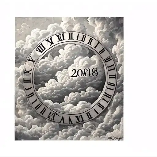 1959-2018 Roman Numerals Carved In Stone And Around The Cloud