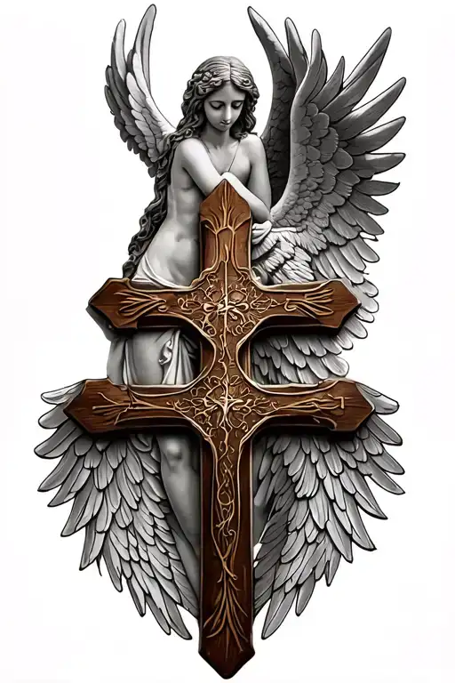 Cross With Angel Wings