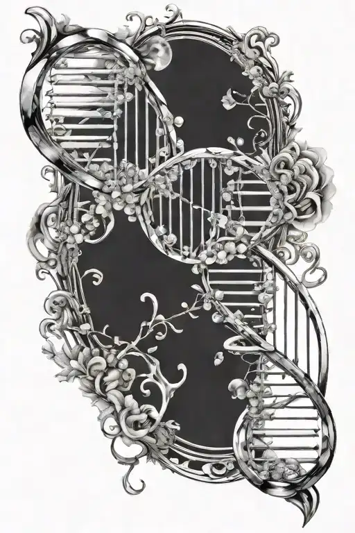 A Crystal Formation With A Dna Double Helix Inside