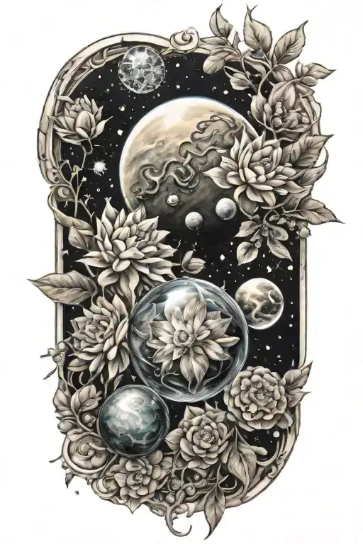 Planets And Flowers And Crystals