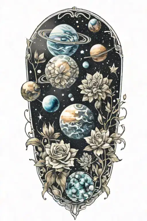 Planets And Flowers And Crystals