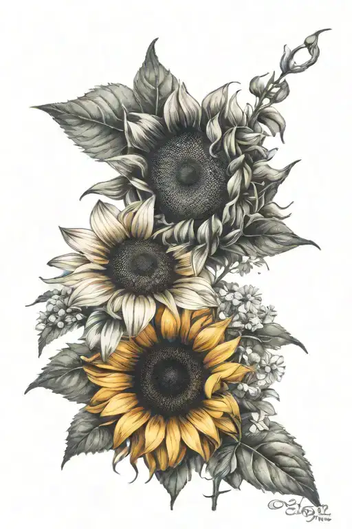 Sunflower & Daisy Shoulder