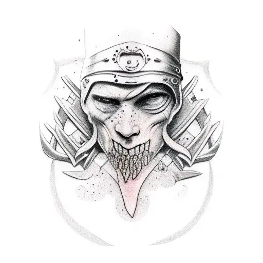 Tired Warrior Under Tree