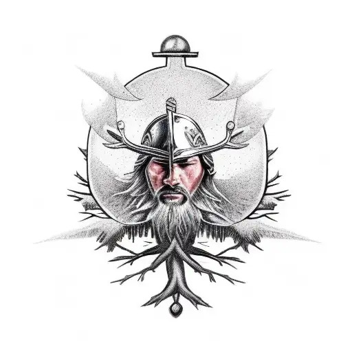 Tired Warrior Under Tree