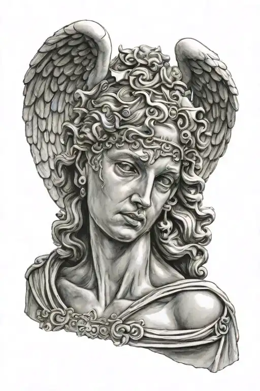 Angel Statue Head