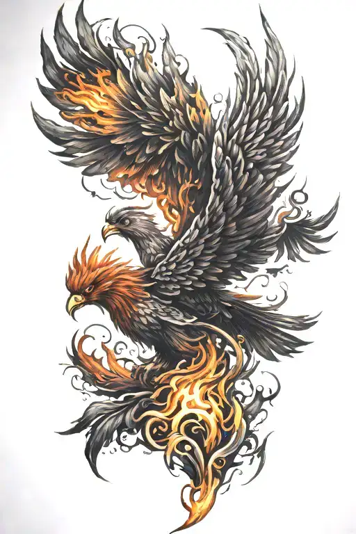 Phoenix Rising Flames