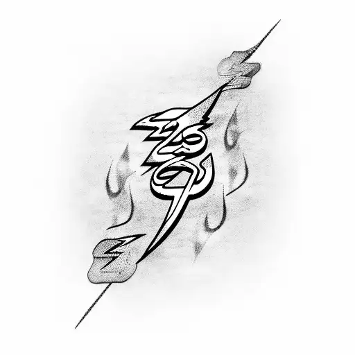 Arabic Writing With Lightning