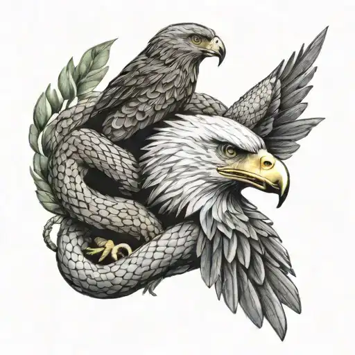 Snake And An Eagle