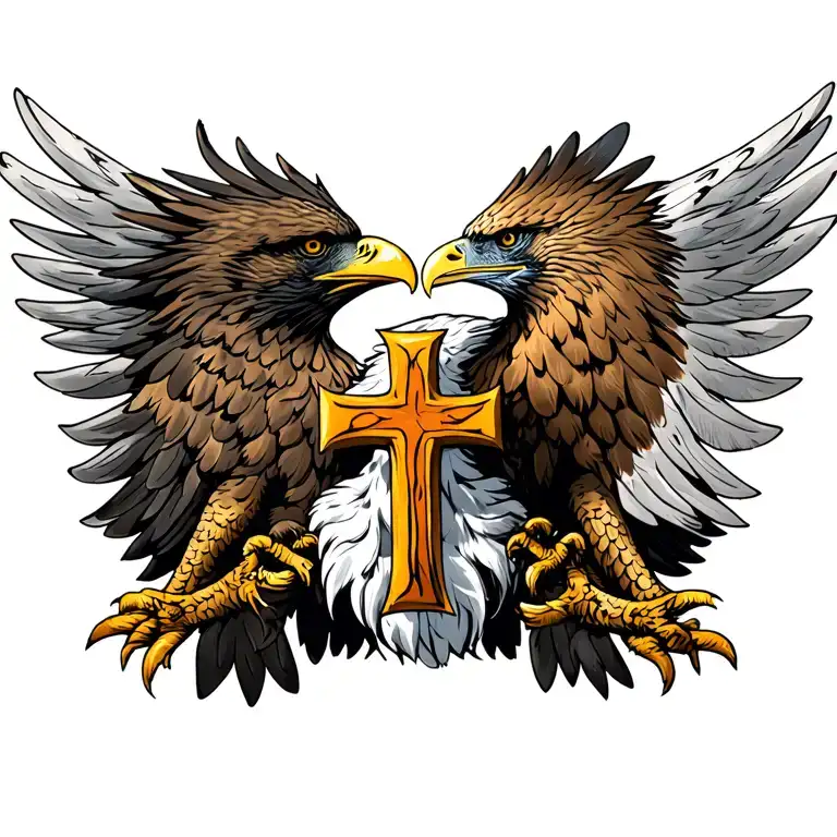 Eagle And Cross Surrounded