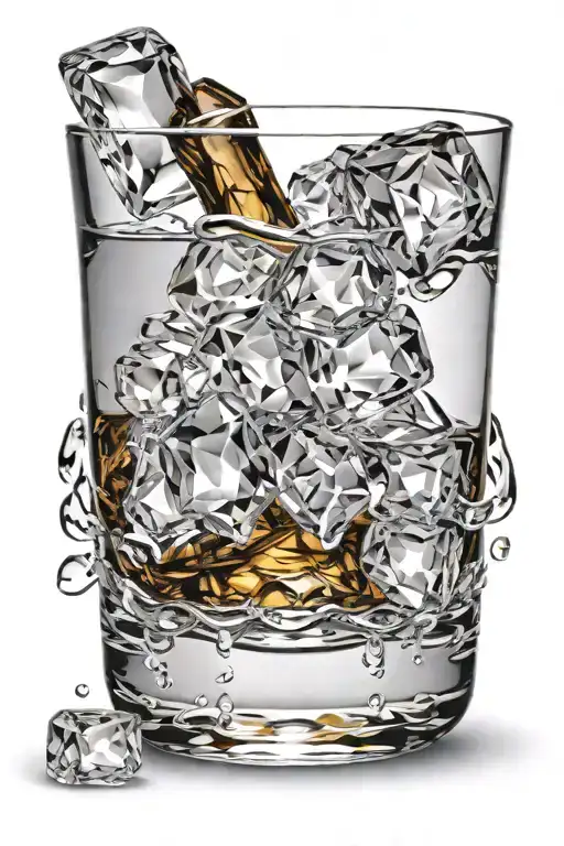 Bourbon Glass With Ice