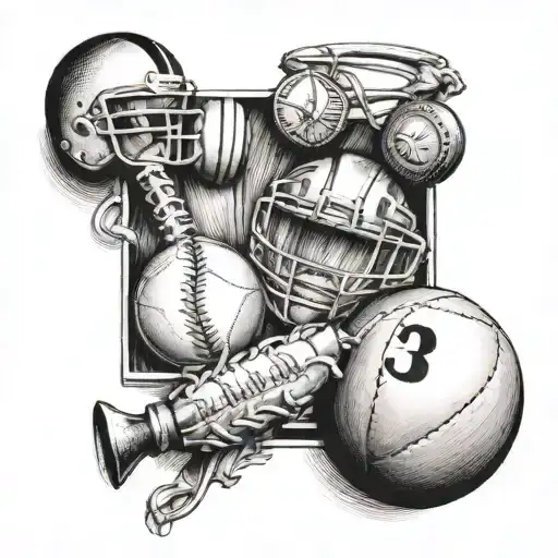 Whistle And American Football And Baseball And Basketball