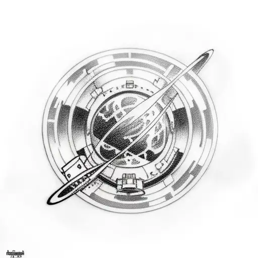 Astronaut Showing His Back In Space Background