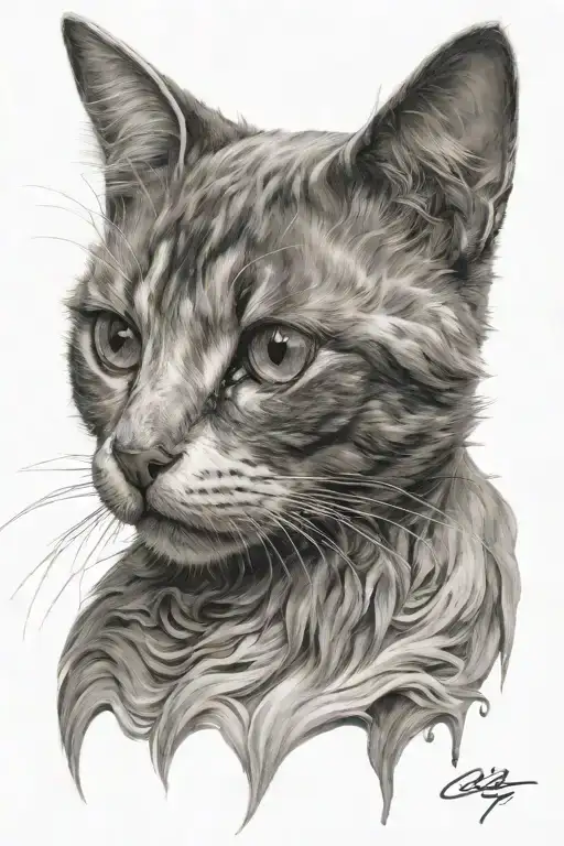 Gray And White Cat Who Is A Little Scruffy Looking