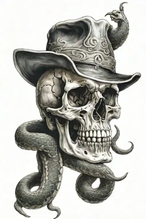 Skull And Snake