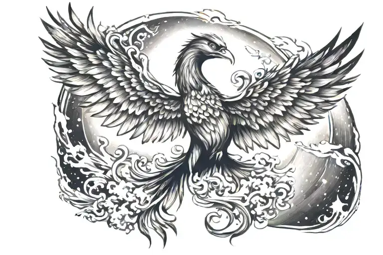 Phoenix Rising Into Space