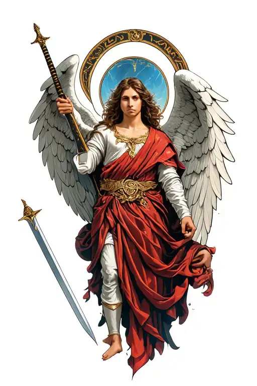 Tyreal The Arch Angel Holding A Sword