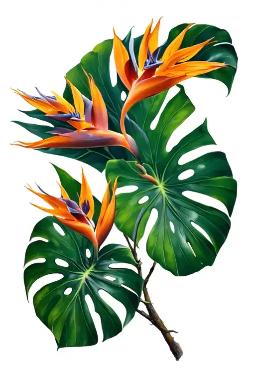 Strelitzia Monstera Nature