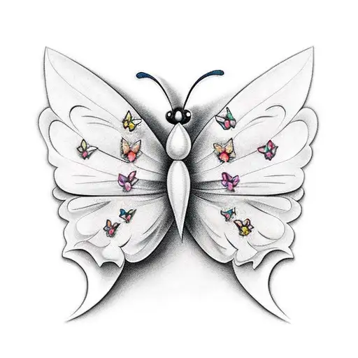 Big Butterfly And Little Dove