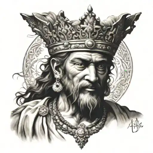 Portrait Of King Cyrus Akhamenshi