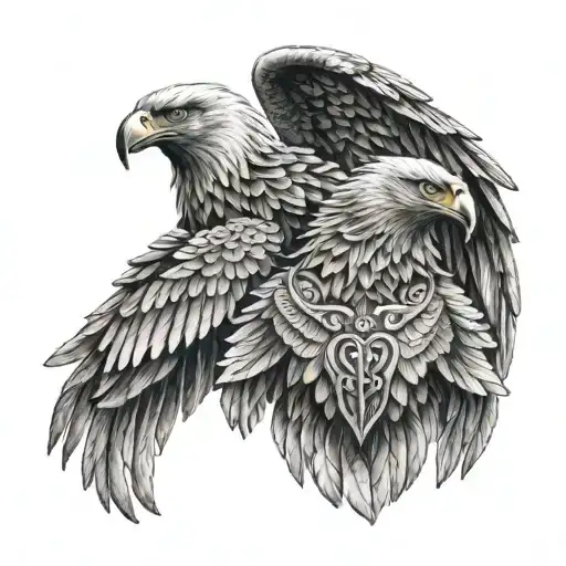 Warrior And Eagle Wings