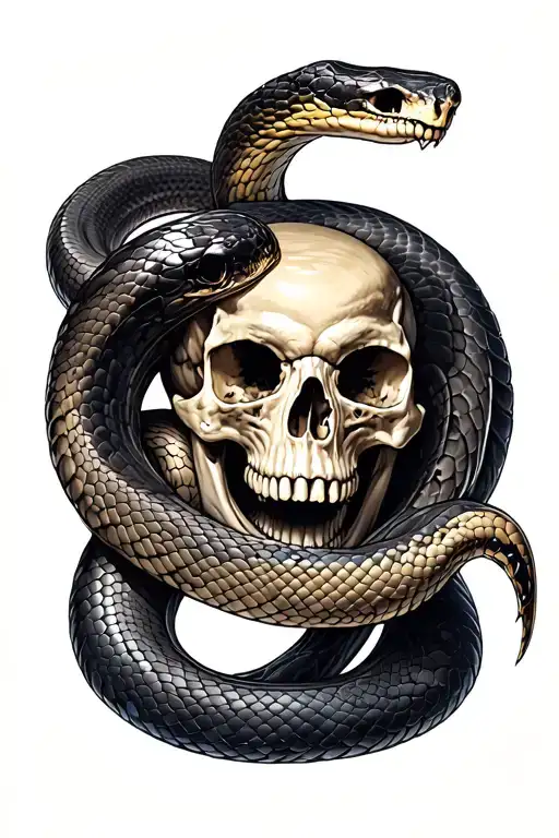 Snake And Skull Inside