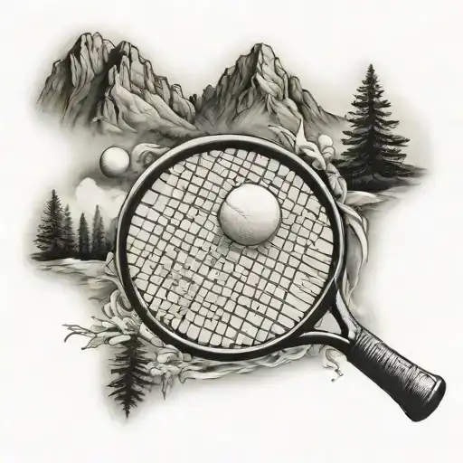 Tennis And Mountain Racket