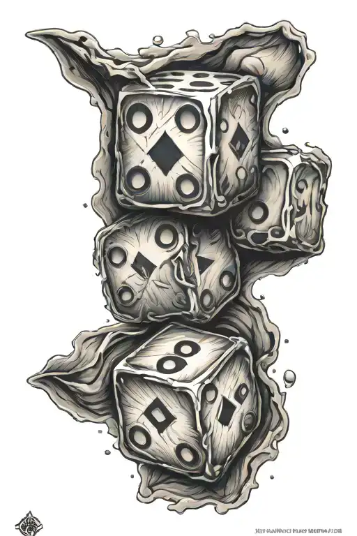 Dice With The Numbers 1 And 5 Blessed On The Hand