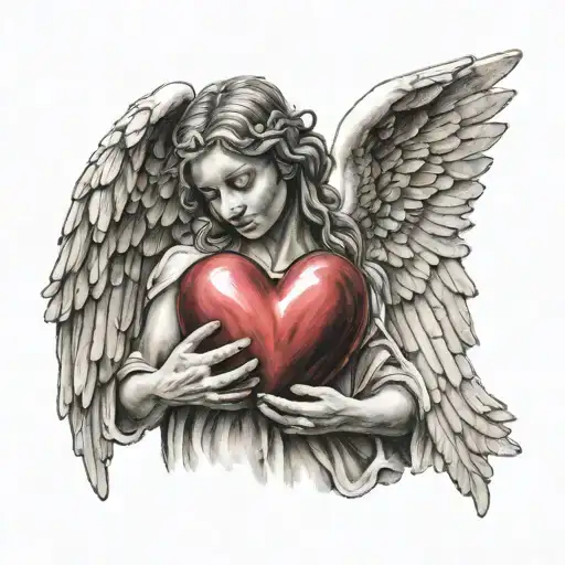 Angel Holding Heart In Hands