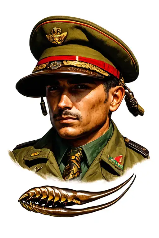 Italian Military Hat And Military Helicpoter And Claw