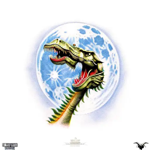 Moon And T-rex