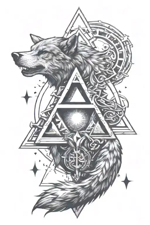 Wolflink With Moon Inside Triforce