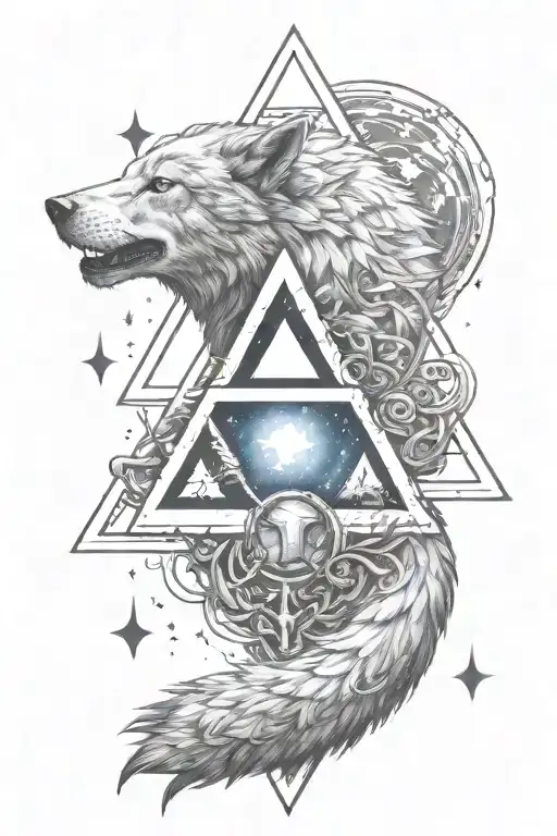 Wolflink With Moon Inside Triforce