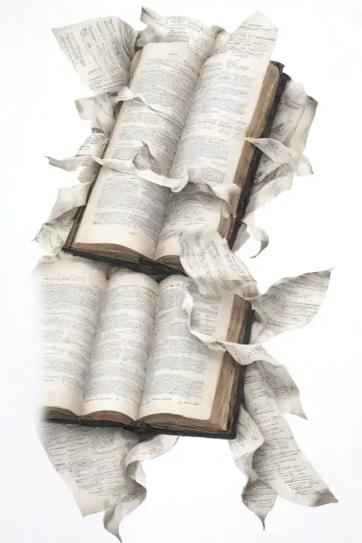 Uncrumbled Paper With Bible Scriptures On Them