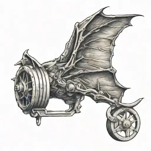 A Fierce Bat With Gym Equipment As Its Wings