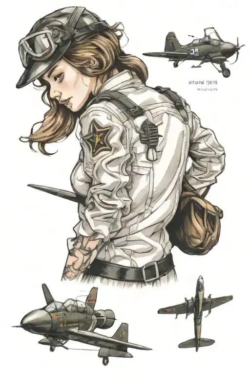 Military Female Pilot Uniform Flies