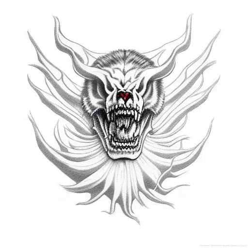 Sabertooth Skull Roaring