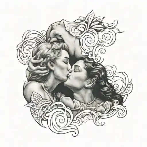 Woman Send Love Kissing