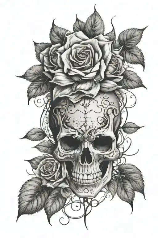 Rose Skull Spider Money