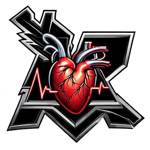 Empty Chevy Logo With Heartbeat Going Through The Middle Without Lettering