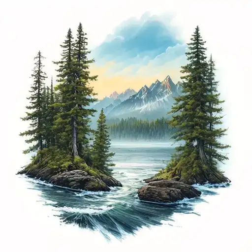 Travel And Woods Surrounded