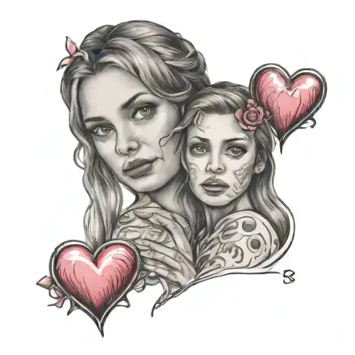 Woman Looking At You And Sending You Love Hearts