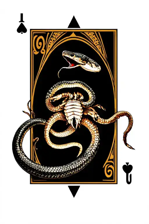 King Of Spades And Snake And Scorpion