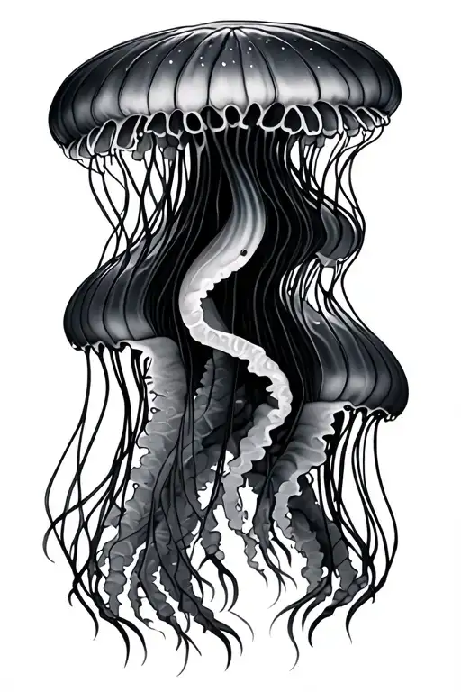 Jellyfish Black And White