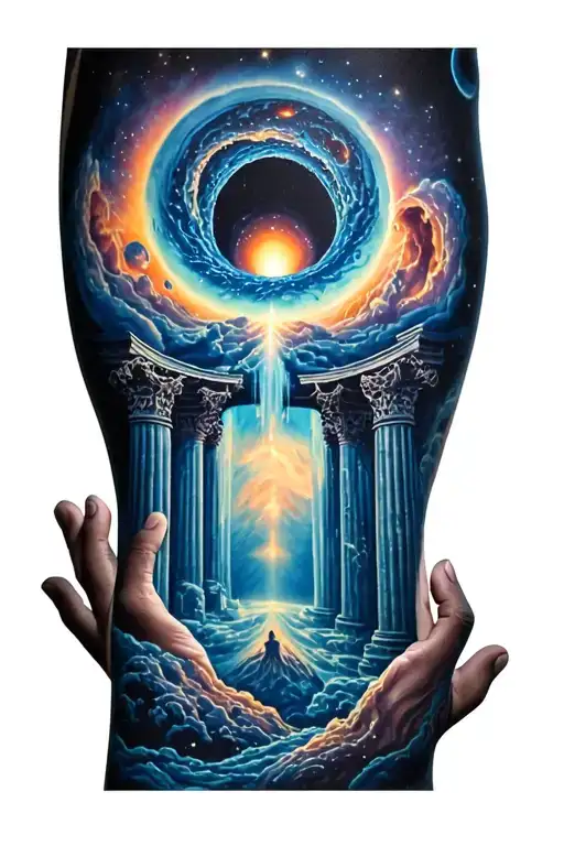 Black Hole Swallowing Pillars Of Creation