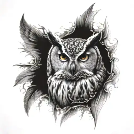 Realistic Owl Full Body