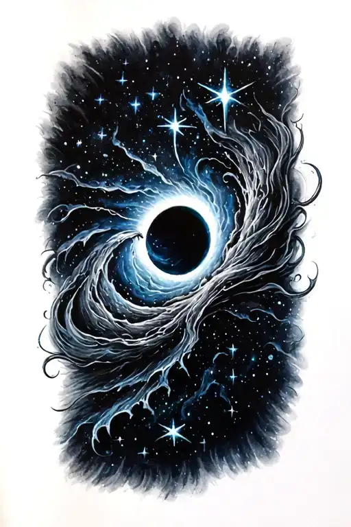 Black Hole Sucking In Stars